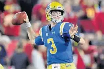  ?? AP/FILE ?? One debate centered on whether Miami would have taken Josh Rosen if Arizona hadn’t traded up with Oakland to take him with the 10th pick.