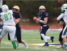  ?? TIM PHILLIS — FOR THE NEWS-HERALD ?? John Carroll quarterbac­k Jake Floriea (Mentor) accounted for five touchdowns in the Blue Streaks’ win Nov. 2 over Wilmington.