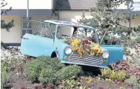  ??  ?? ●●A Rochdale township in bloom display at the Manchester Road traffic lights