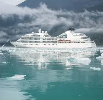  ??  ?? Seabourn Sojourn, a 450-guest all-suite ship offers a polished, profession­al and luxurious experience as you enjoy Alaska’s abundant natural beauty.