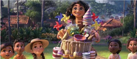  ?? AP ?? TOP AGAIN: Mirabel, voiced by Stephanie Beatriz, is seen in a scene from the animated film ‘Encanto.’