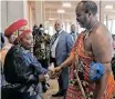  ?? | GCIS ?? COGTA Minister Nkosazana Dlamini Zuma welcomes eswatini’s King Mswati III.