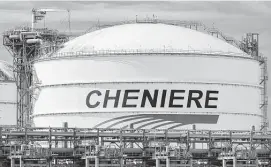  ?? Staff file photo ?? Cheniere Energy’s profits rose in the first quarter. Revenues rose 14 percent to $3.1 billion in the period from $2.7 billion in the first quarter of 2020.