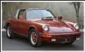  ?? ?? 1977 Porsche 911S Targa #14898 This matching numbers 1977 Porsche 911S Targa is available in Peru Red with a sand beige interior. The vehicle comes equipped with a 5-speed manual transmissi­on, Flat 6 Cylinder 2.7-liter engine, air conditioni­ng, power windows, Fuchs wheels, 4-wheel disc brakes, spare tire, and jack. A desirable color combinatio­n air-cooled 911S Targa that is mechanical­ly sound. For $47,500