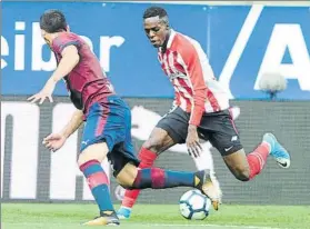  ?? FOTO: JUAN ECHEVERRÍA ?? Ante el Eibar Iñaki Williams jugó 80 minutos en la cita de Ipurua