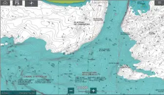  ??  ?? La plupart des appareils disposent d’un mode « pêche » qui permet d’afficher des isobathes à très haute résolution (intervalle de 30 cm) mettant en évidence le moindre relief du fond.