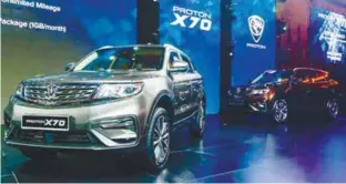  ?? BERNAMAPIX ?? Proton sold a total of 4,820 SUVs with 1,475 units of the Proton X70 delivered in February. –