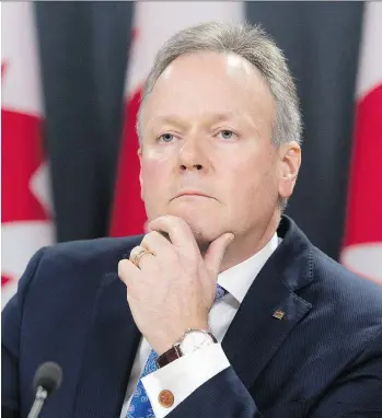  ?? ADRIAN WYLD/THE CANADIAN PRESS ?? Some may believe interest rates have been too high under Bank of Canada governor Stephen Poloz, as a lack of inflationa­ry pressure usually signals a weaker-than-desired economy.