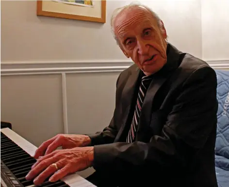  ?? ALEXA LAWLOR ?? Well-known Saskatoon jazz pianist Maurice Drouin, who died Feb. 16 at age 82, said his musical skill was a ‘gift’.