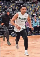  ?? ASSOCIATED PRESS ?? Bucks guard Malcolm Brogdon joined teammates on their trip west and ran sprints as part of his rehabilita­tion.
