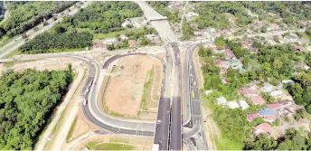  ?? – Bernama photo ?? An aerial view of the WCE project site near the PLUS Changkat Jering Toll Plaza.