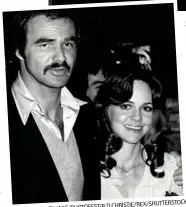  ??  ?? Smile that masked her suffering: Field with stepfather Mahoney, above. Left, out with Reynolds in 1978 and, right, as a young actress in 1967