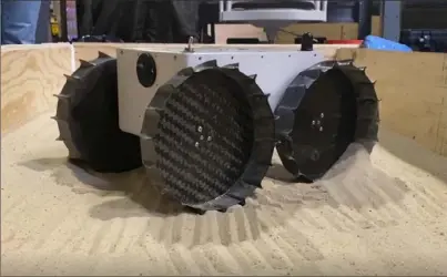  ?? Photo courtesy of Carnegie Mellon University ?? An image of Carnegie Mellon University's Iris rover, scheduled to go to the moon in 2021.