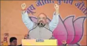  ?? VIPIN KUMAR/HT FILE ?? BJP president Amit Shah on Tuesday asked the new municipal councillor­s to earn the trust of the people.