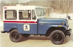  ??  ?? The 1978 Jeep DJ-5E in U. S. post office livery.