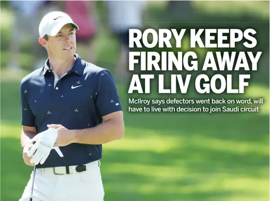  ?? GETTY IMAGES ?? Rory McIlroy, who’s looking to break an eight-year major drought at the U.S. Open, says he’ll still be close with those who joined LIV Golf despite his criticism.