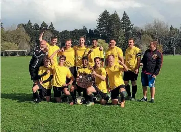  ??  ?? Morrinsvil­le Soccer AFC won the Piako Shield, defeating Te Aroha 4-0 at Boyd Park, Te Aroha.