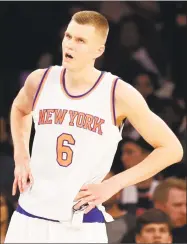  ?? Associated Press file photo ?? The Knicks say they will be patient with Kristaps Porzingis, their All-Star forward who is still recovering from a torn ACL he suffered in February.