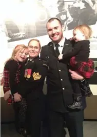  ?? JODY MILTIC/SIMON AND SCHUSTER ?? Left: Jody Mitic with his wife, Alannah, and their two daughters, Aylah and Kierah, at the Canadian War Museum in Ottawa in 2013. Right: Jody and his brother, Cory, competed in The Amazing Race Canada in 2013.