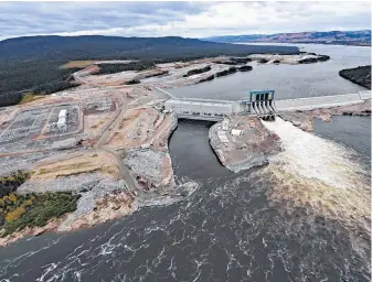  ?? FILE PHOTO ?? An aerial view of the Muskrat Falls site.