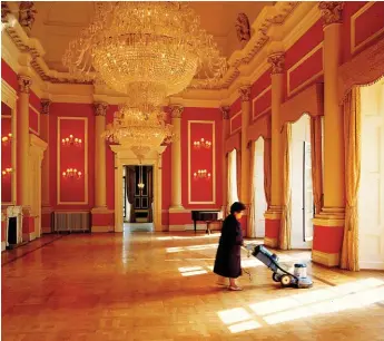  ??  ?? Highly polished: the ballroom of Pera House, the old British Embassy, built in 1855