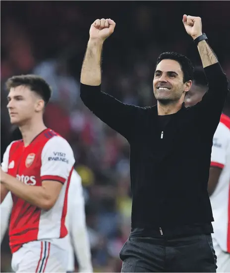  ?? AFP ?? Mikel Arteta was named Premier League manager of the month in September after Arsenal won three of four matches