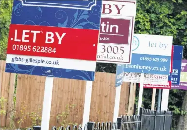  ??  ?? Larger rental fees could start to trickle through from next year, according to letting agents
