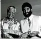  ?? Global human and environmen­tal rights activist Kumi Naidoo with Nelson Mandela. Picture: Sowetan ??