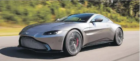  ?? ASTON MARTIN ?? The 2018 Aston Martin Vantage sports a sleek, flowing silhouette and a menacing face.