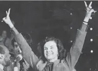  ?? Gary Fong/The Chronicle 1979 ?? Above: San Francisco Mayor Dianne Feinstein celebrates her runoff election victory with Willie Brown and husband Richard Blum at left, Dec. 11, 1979.