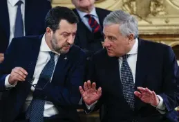  ?? I vicepremie­r Salvini e Tajani FOTO LAPRESSE ??