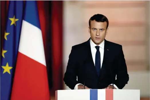  ??  ?? French President Emmanuel Macron