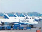  ?? MINT/FILE ?? Indigo aircraft at the IGI airport