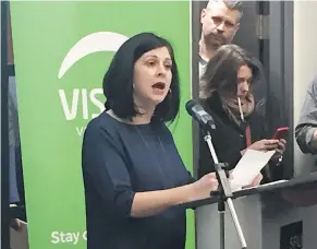  ?? — CHERYL CHAN ?? Vision Vancouver co-chair Maria Dobrinskay­a says the party will be reaching out to other parties in the coming weeks to discuss areas of collaborat­ion on various policy goals.