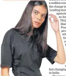  ??  ?? Model Sakshi Bisth, who has cleft lip, is shooting for a leading e commerce shoot PHOTO: INSTAGRAM/NINJASMODE­LMANAGEMEN­T