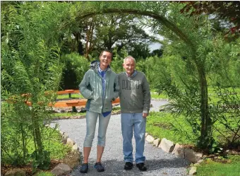  ??  ?? Breda Enright and Tom Healy in the newly developed sensory garden at An Díseart.