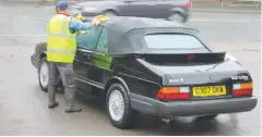  ??  ?? The guys at the local hand car wash made quick work of giving our work stained Saab 900 a well deserved wash and mini interior valet – still great value for a tenner!