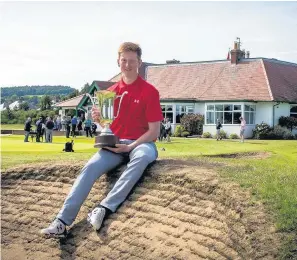  ??  ?? Silverware Greg Dalziel was crowned Scotland’s best young golfer