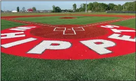  ?? ?? All the turf Ridenour)
for the new baseball diamond at Shelby is in place. (Photo by Chuck