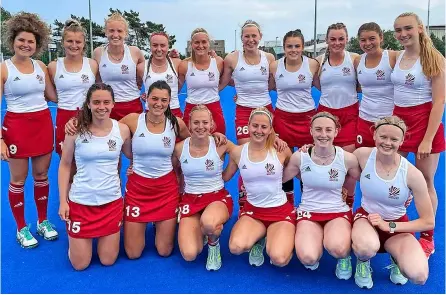  ?? PICTURE: Matchtight ?? The Great Britain Elite Player Developmen­t squad in Ireland in July, including University of Bath student Vicki Mccabe (back, fourth from left)