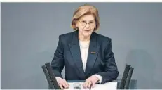  ?? FOTO: EPD-BILD/CHRISTIANX­DITSCH ?? Die Holocaust-Überlebend­e Eva Szepesi erinnerte in ihrer Rede an die Wichtigkei­t des Satzes „Nie wieder ist jetzt“.