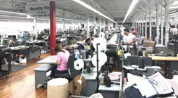  ?? — Reuters photo ?? The sewing lines at Bernhard Furniture Company which where skilled craft jobs are growing without the help of tariffs, and company officials say they are pressed to fill open positions is shown in Lenoir, North Carolina.