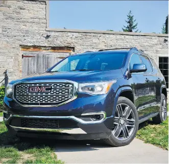  ?? PHOTOS: DEREK MCNAUGHTON ?? The 2018 GMC Acadia Denali drives as smooth as can be, but isn’t perfect.