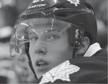  ?? DAVE CHIDLEY/THE CANADIAN PRESS ?? Mitch Marner has received plenty of congratula­tions but knows he hasn’t made the Canadian junior team yet.