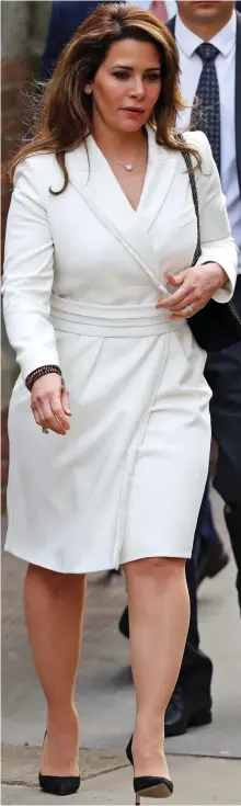  ??  ?? Claims : Princess Haya at court In London yesterday