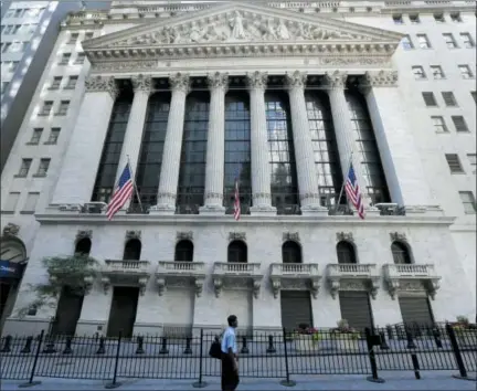  ?? SETH WENIG — THE ASSOCIATED PRESS FILE ?? This is the New York Stock Exchange in New York. U.S. stocks climbed with other markets on Monday as concerns about trade tensions between the United States and the rest of the world took a back seat.