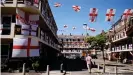  ??  ?? The Kirby Estate in Bermondsey, south London, enthusiast­ically awaits the Euros