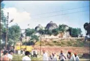  ?? HT FILE ?? A file photo of the disputed site in Ayodhya.