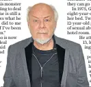  ?? ?? Gary Glitter was jailed in 2015 for 16 years for child sex crimes