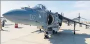  ?? RAHUL SINGH/HT PHOTO ?? AV8B Harrier at Bahrain Internatio­nal Air Show.